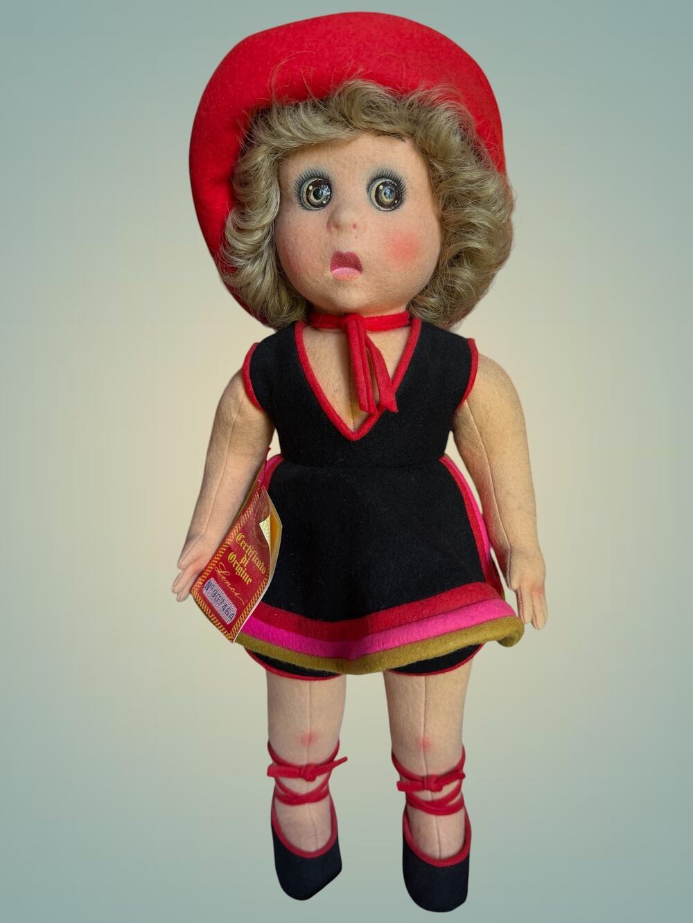 Vintage 1985 Lenci Sirenetta Felt Doll 21” C.B. 257 1934 Model Box COA Italy